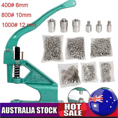 Green 1500 Grommets Eyelet Hole Punch Tool Heavy Duty For Hand Press Machine AU • $51.99