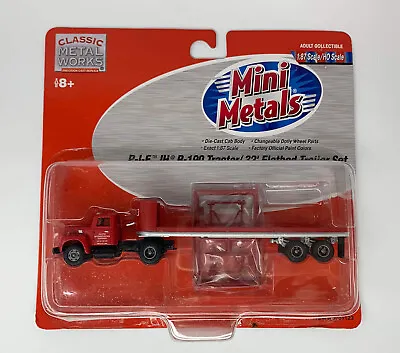 HO 1:87 Scale CMW Mini Metals IH R-190 Tractor & 32 Flatbed Trailer P-I-E 31123. • $33.99