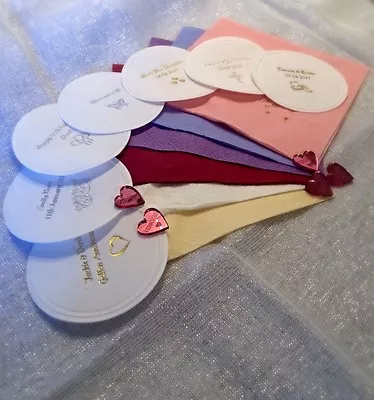 £17.29 • Buy 100 Quality Personalised Napkins ~ Wedding, Birthday, Christening, Baptism Etc
