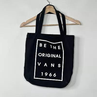 Vans Off The Wall Canvas Open Tote Bag  Be The Original Vans 1966  Black O/S • $16.99