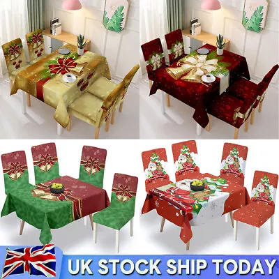 £13.79 • Buy Christmas Tablecloth Rectangle Table Cover Cloth Xmas Dinner Party Home Decor UK