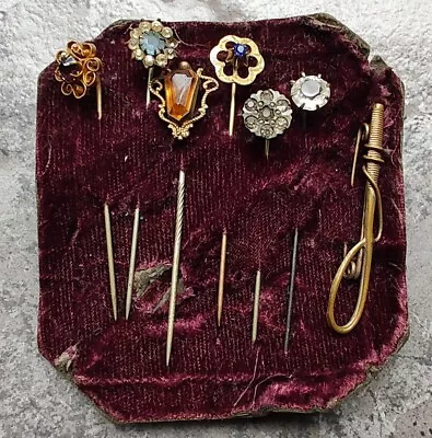 Vintage Stick Pins Lot Of 7 Estate Jewelry Jewels Stones ESTATE FIND! ~LOOK~ • $14.99