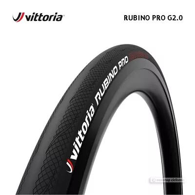 Vittoria RUBINO PRO G2.0 TUBELESS TLR Road Clincher Tire 700x25C : BLACK • $64.95