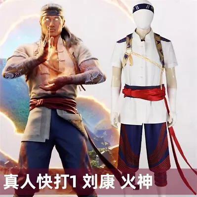 Mortal Kombat Liu Kang Cosplay Costume Outfits Halloween Party Dress Full Set • $57.81