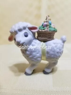 Hallmark Merry Miniatures 1989 Lamb Easter Basket Spring • $8.99