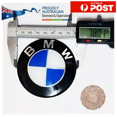 $19.95 • Buy 78mm BMW Tailgate Boot Badge Emblem Sticker Round E31 E39 528 E53 E65 E66 X5