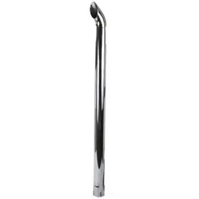 Chrome Curved Exhaust Stack Pipe Slotted 48  2 1/2  ID Fits Universal Models • $158.99