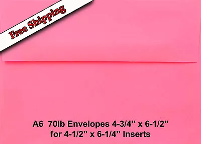 500 Hot Pink  A6 Envelope For Invitation Shower Wedding Communion Response Card • $93.39