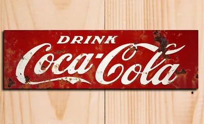 Drink Coca-Cola Vintage Retro Style Metal Plaques Signs Poster Image • £6.99