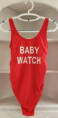 Maternity Swimsuit Size Small Red Baby Watch 1-Piece Tank U Backless Pool Beach • $20.99