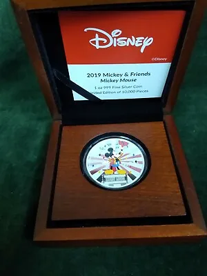 2019 Mickey & Friends Mickey Mouse 1 Oz 999 Fine Silver Coin • $90