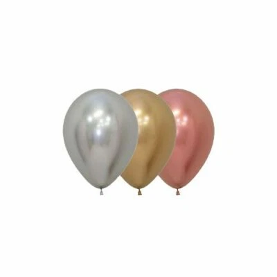 $12.50 • Buy 50 Pcs Sempertex 5 Inch Reflex Assorted Gold/Silver/Rose Gold Latex Balloons 