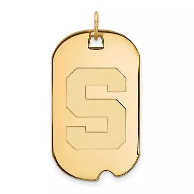 Michigan State Spartans School Letter Logo Dog Tag Pendant Gold Plated Silver • $67.99