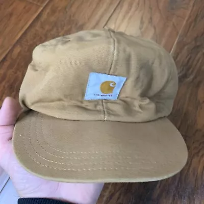 Vintage Carhartt Thinsulate Brown Flap Cap Hat Canvas XLarge USA Hunting Outdoor • $34.99