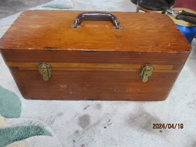 Antique Wood Tackle Box - Florida - J. W. Gilson -  The Sportsman   • $63