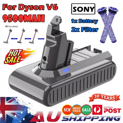 9500mAh Sony Battery For Dyson V6 DC58 DC59 DC61 DC62 SV09 61034-01 + 2x Filters • $36.99