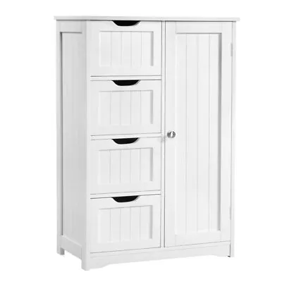 Bathroom Storage Cabinet Freestanding Kitchen Pantry Cabinet 4 Drawer Organizer • $66.98