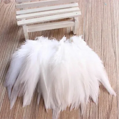 100pcs Large Fluffy Marabou Feathers 5-10 Cm Card Making Crafts Embellishments • £6.06