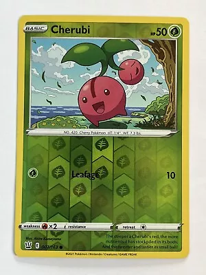 Pokémon TCG Cherubi Sword & Shield - Battle Styles 007/163 Reverse Holo Common • $1.19