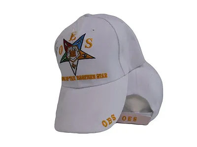 OES Order Of The Eastern Star Mason White Embroidered Cap CAP964 Hat • $12.88