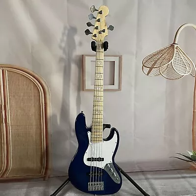 Selling Blue Solid Body Jazz Electric Bass 5 Strings Basswood Body Maple Neck • $267.85