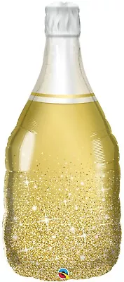 39  Gold Champagne Bottle Foil Helium Balloon Birthday Party Wedding Decorations • £2.88