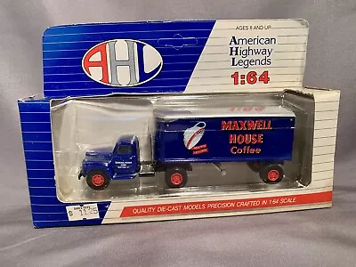 Ahl (l55103)  Maxwell House   Ford  F-7 Tractor/trailer 1/64 Scale Diecast Model • $22.99