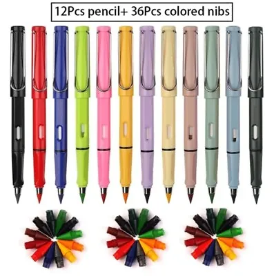 12 Coloured Pencils Set Macaron Classic Style Ultimate Eternity Magic Inkless • £13.99