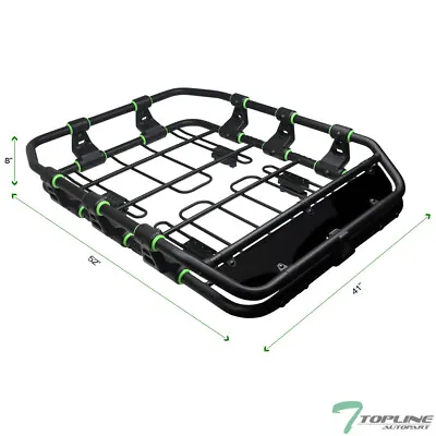 $226 • Buy Topline For VW/Volvo Modular HD Roof Rack Basket Storage+Fairing - Matte Black