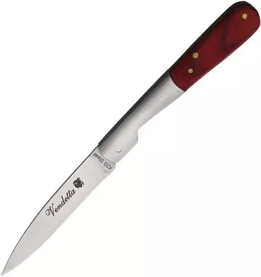 Albainox Slip Joint Folding Knife 3  3Cr13Mov Steel Blade Red Micarta Handle • $13.29