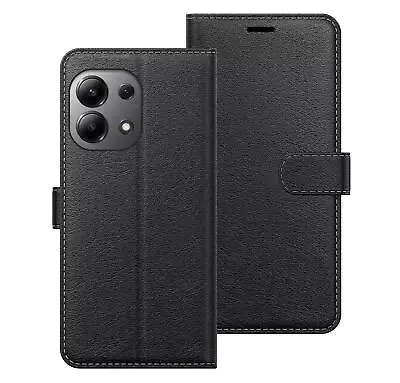 Xiaomi Redmi Note 13 4G Case Cover Flip Folio Leather Wallet Credit Card Slot • £4.99