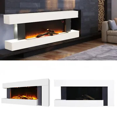 Electric LED Fireplace Insert/Wall Mounted Wall Inset Fire Surround Set Fireplac • £239.99