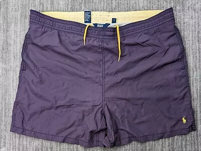 Vintage Polo Ralph Lauren Purple Swim Trunks Board Shorts Lined Water Mens 2XL • $16.95