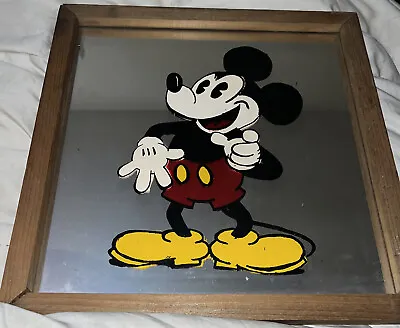 Vintage Disney Mickey Mouse Framed Mirror • $50