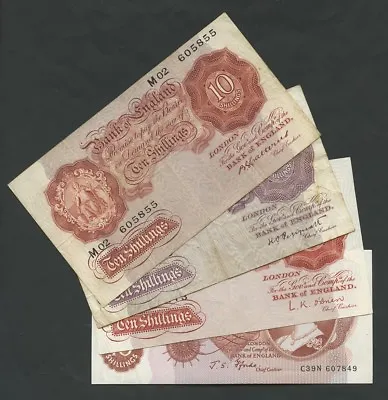 ENGLAND 10 Shilling Notes 1930-71 QEII GENUINE 100% TRUSTED UK SELLER BANKNOTES • £10.50