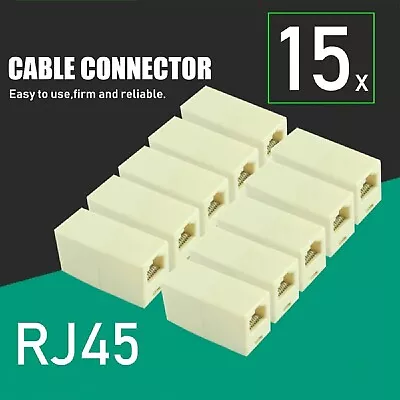 RJ45 Coupler Cat5e Cat6 Ethernet Cable Extender Joiner LAN Adapter Connector AU • $12.49