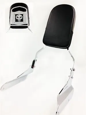 Skull Backrest Sissy Bar With Leather Pad For Honda Magna 750 VF750/250 VF250 Ch • $57.82