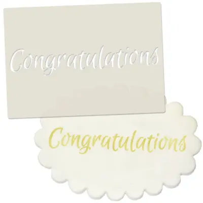 Congratulations Word Stencil Cake Decorating Crafting Airbrushing • £3.25