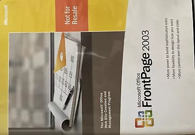 Microsoft Office Front Page 2003 With Product Key CD Software Web Site Creation • $36.16