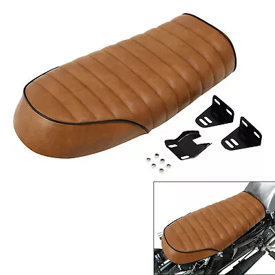 Vintage Flat Saddle Cafe Racer Seat Cushion For Honda CB400/750 CG Yamaha XJ GN • $38.99