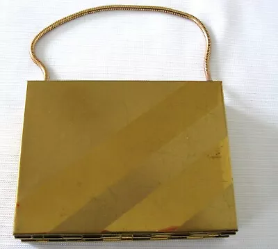1950s  COMPACT And EXTRAS SMALL TWO COMPARTMENT  HANDBAG PURSE MINAUDIERE.. • $50