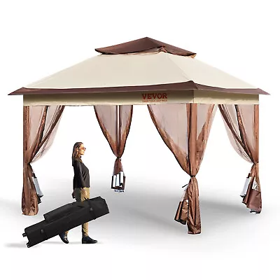 VEVOR Patio Gazebo Pop-up Gazebo Tent 11x11 FT For 8-10 Person With Mesh Window • $125.59