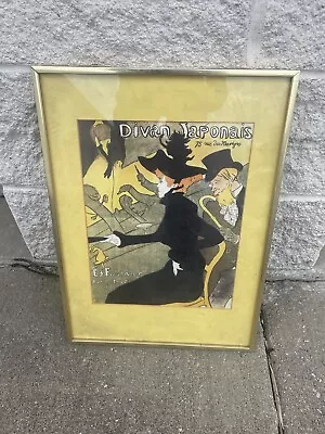 Vintage Henri De Toulouse-Lautrec “Divan Japonais  Litho Print Framed • $60