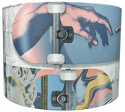 Skateboard Lampshade For Ceiling & Table Lamps - Grey Brick Wall Graffiti Design • £27.99