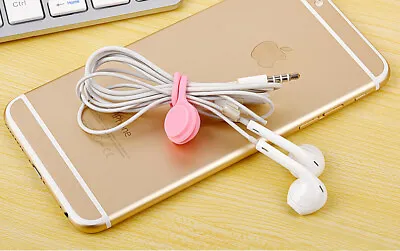 Magnetic Earphone Cable Organiser Headphone Tidy Cord MultifunCtion Winder 3pcs • £4.99