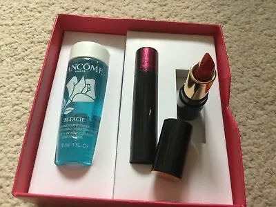 Lancome Gift Set Make Up Remover Sensitive Eyes Lipstick Mascara Travel Size • £15.99