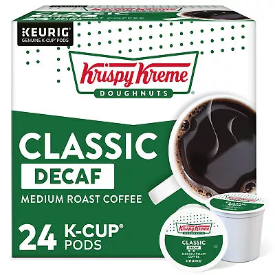 Krispy Kreme Classic Decaf Coffee Keurig Single Serve K-Cup Pods 24 Count • $14.99