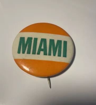 Vintage University Of Miami Hurricanes 2  Button Pinback 1960s-70s • $19.99