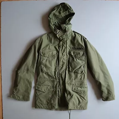 Vtg 60s US Army M65 Field Jacket Coat Green Small Military Vietnam OG 107 Sateen • $99