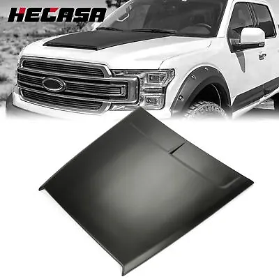 $177.99 • Buy Black Front Painted Air Vent Hood Scoop For 2015-2020 Ford F150 16 17 18 19